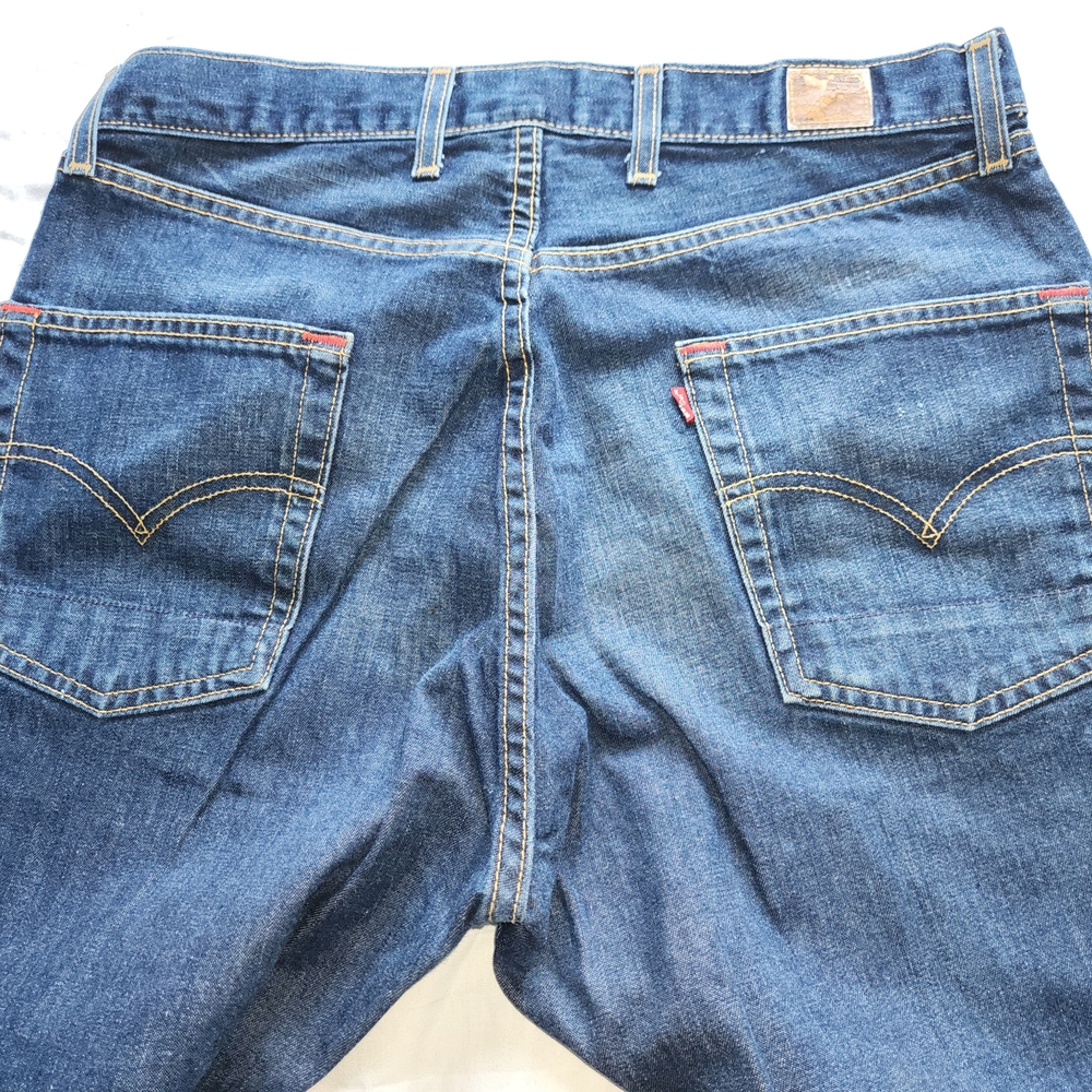 Vtg Levi's Lot 53 Red Tab Men's Dark Blue Jeans Straight Leg Bootcut Sz 34/34 - Picture 12 of 16